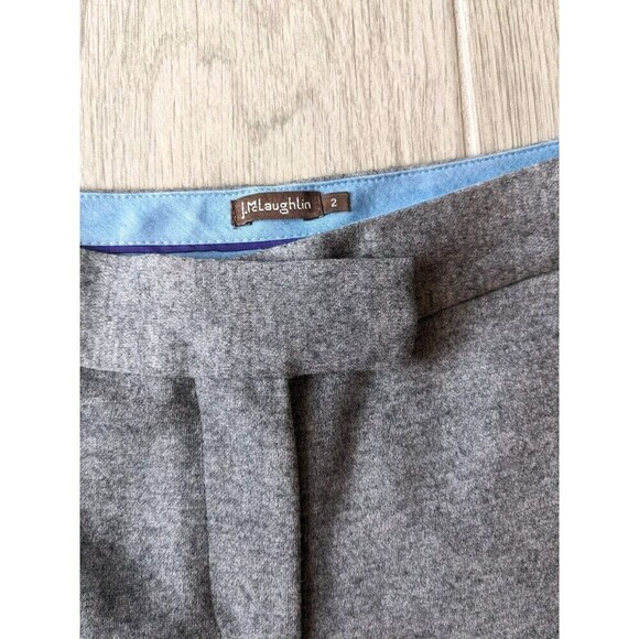 J McLaughlin Pants Womens Sz 2 Waist 28 Gray Wool Blend Straight Ankle N18 - Picture 3 of 7